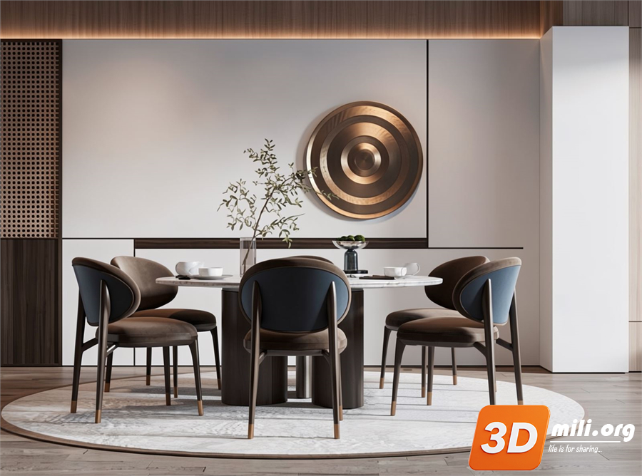 Dining Table Set Skp Files